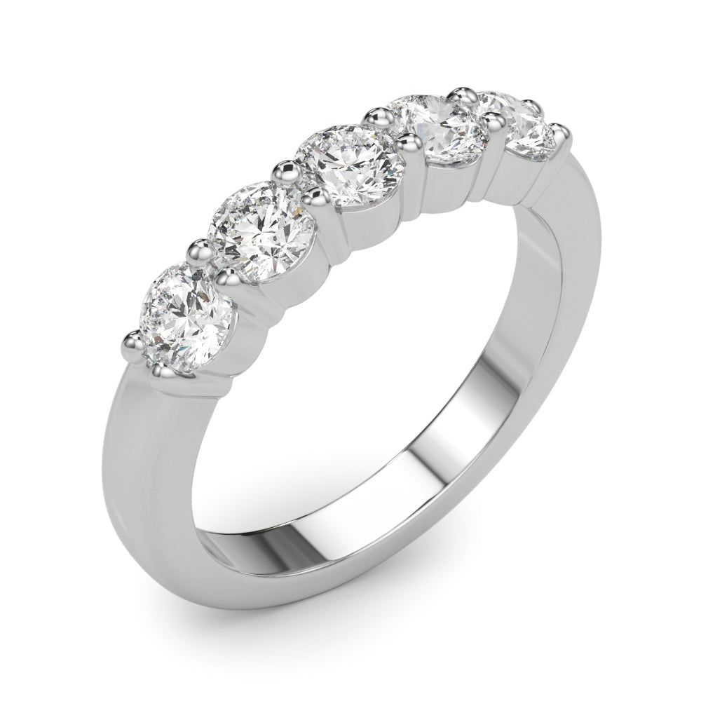 5-Stone Lab-Grown Diamond Ring Ð Timeless Symbol of Love with Brilliant DE Color, VVS Clarity Diamonds in an Elegant Shared U-Prong Setting