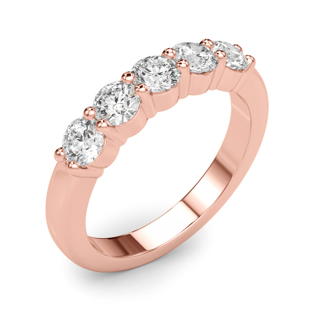 5-Stone Lab-Grown Diamond Ring Ð Timeless Symbol of Love with Brilliant DE Color, VVS Clarity Diamonds in an Elegant Shared U-Prong Setting