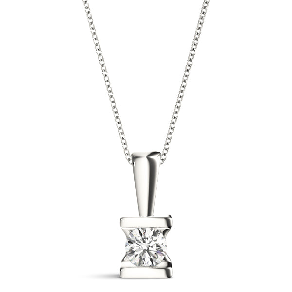 0.20 Ct To 2.00 Ct Natural Round Cut Solitaire Diamond Pendant