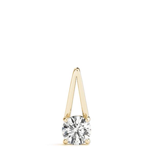 0.20 Ct To 2.00 Ct Natural Round Cut 4-Prong Solitaire Diamond Pendant