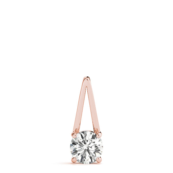 0.20 Ct To 2.00 Ct Natural Round Cut 4-Prong Solitaire Diamond Pendant