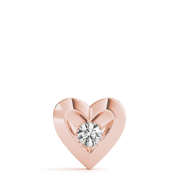 Natural Diamond Heart Shape Pendant For Women