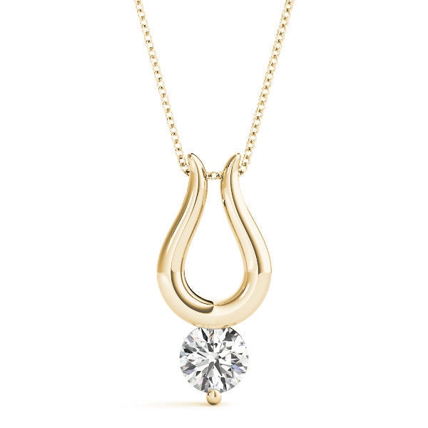 0.20 Ct To 2.00 Ct Natural Round Shape Diamond Pendant