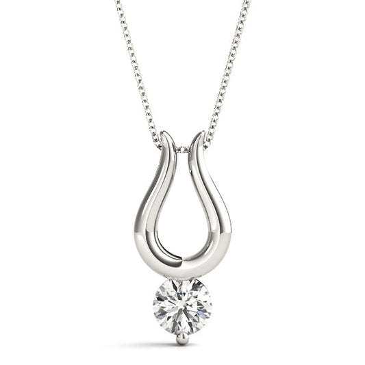 0.20 Ct To 2.00 Ct Natural Round Shape Diamond Pendant