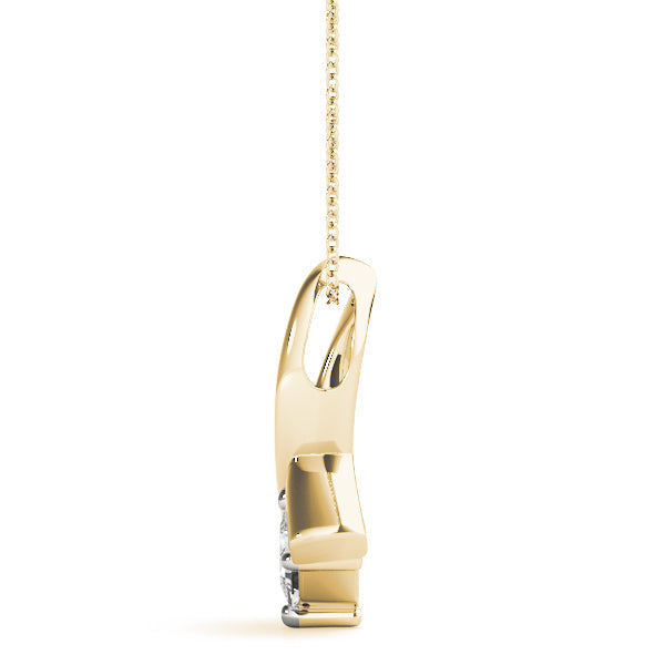 Lab-Grown D-VVS Princess-Cut Diamond Twist Pendant Necklace  For Women