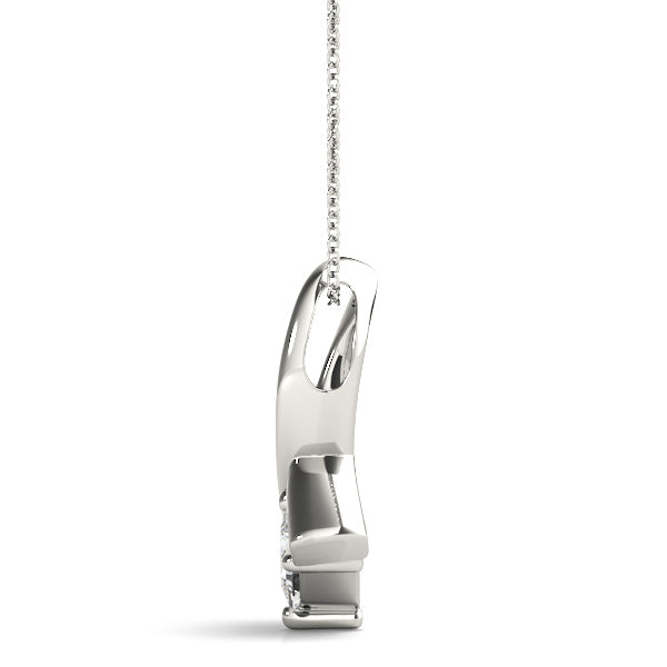Lab-Grown D-VVS Princess-Cut Diamond Twist Pendant Necklace  For Women