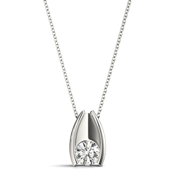 0.20 Ct To 2.00 Ct Round Shape Diamond Pendant Jewelry