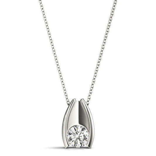 0.20 Ct To 2.00 Ct Round Shape Diamond Pendant Jewelry