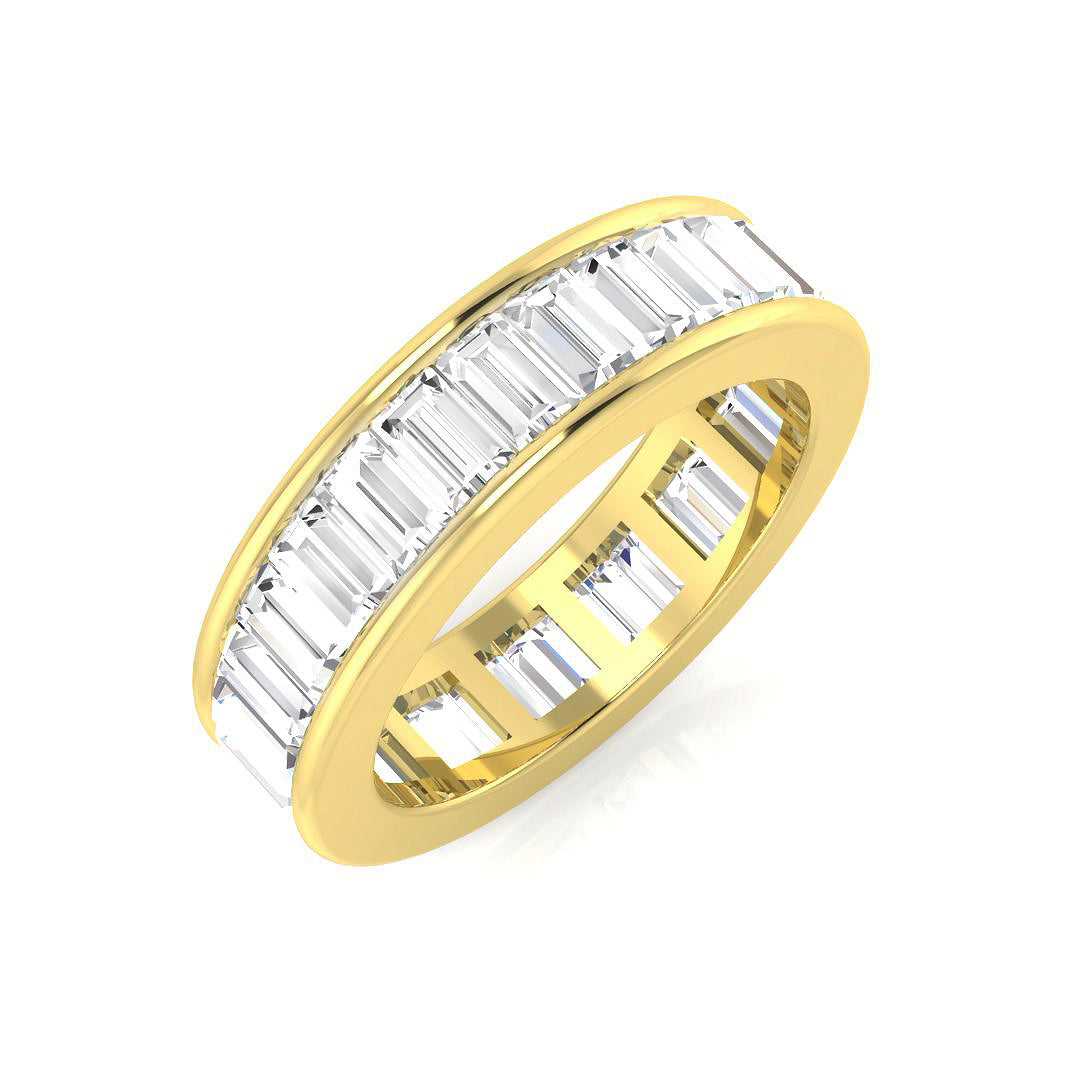 0.50-3.00ct Lab-Grown Baguette Cut D/VVS Diamond Channel Set Full Eternity Ring.