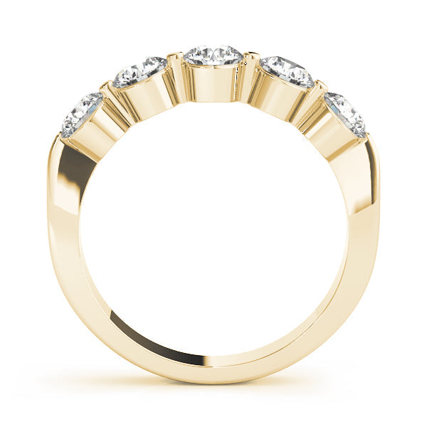 0.25-1.50ct Lab-Grown Round Diamond 5-Stone Shared Prong Diamond Ring, DE Color VVS Clarity