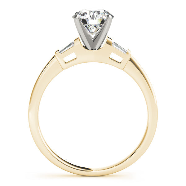 Lab Grown D/VVS Baguette & Round Cut Diamond 3-Stone Ring