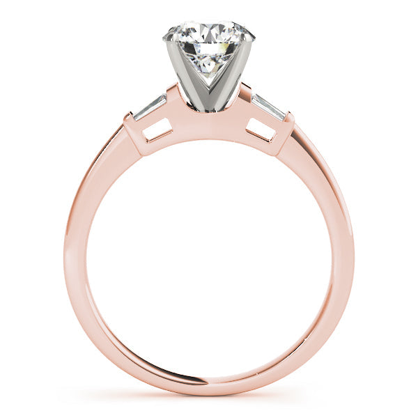 Lab Grown D/VVS Baguette & Round Cut Diamond 3-Stone Ring