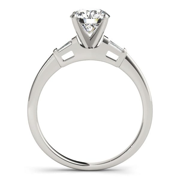 Lab Grown D/VVS Baguette & Round Cut Diamond 3-Stone Ring