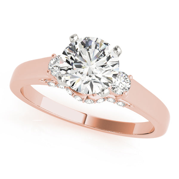 Three-Stone Lab Grown D/VVS Round Cut Diamond Ring