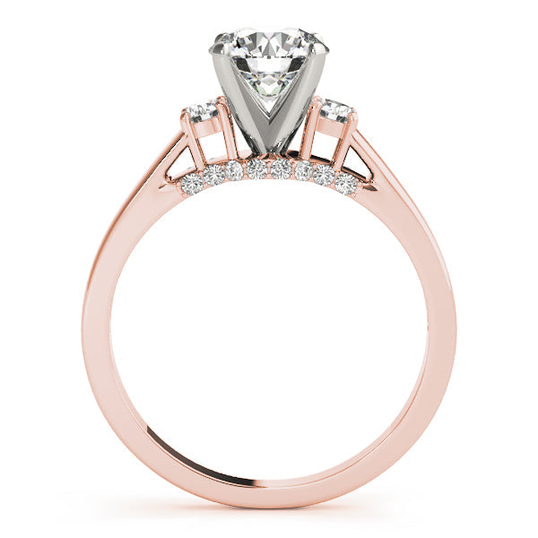 Three-Stone Lab Grown D/VVS Round Cut Diamond Ring