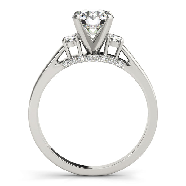 Three-Stone Lab Grown D/VVS Round Cut Diamond Ring