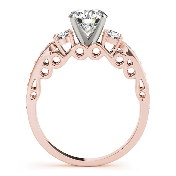 3 Stone Lab-Grown Diamond Engagement Round Cut Ring with Channel-Set