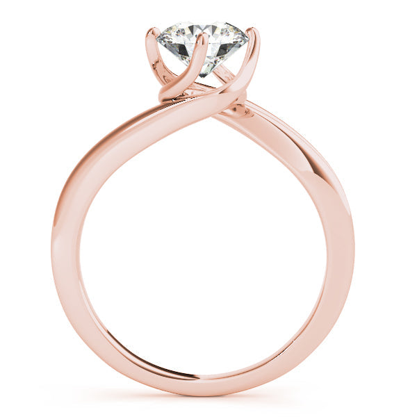 IGI Lab-Grown Round Cut D-VVS Diamond Twisted Prong Engagement Ring For Women