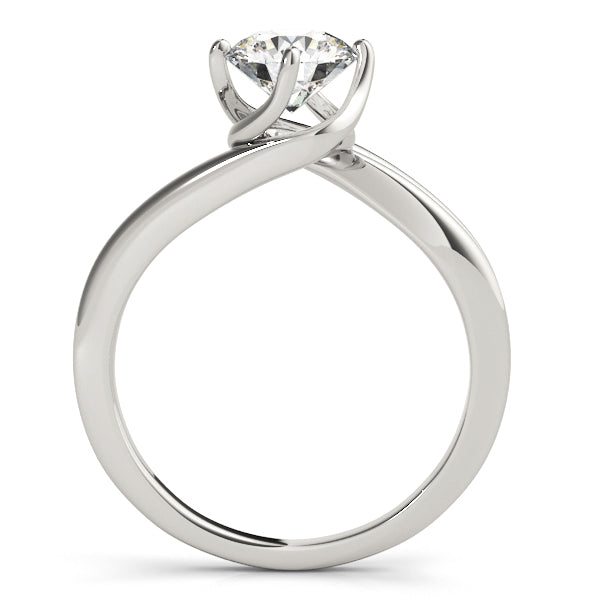IGI Lab-Grown Round Cut D-VVS Diamond Twisted Prong Engagement Ring For Women