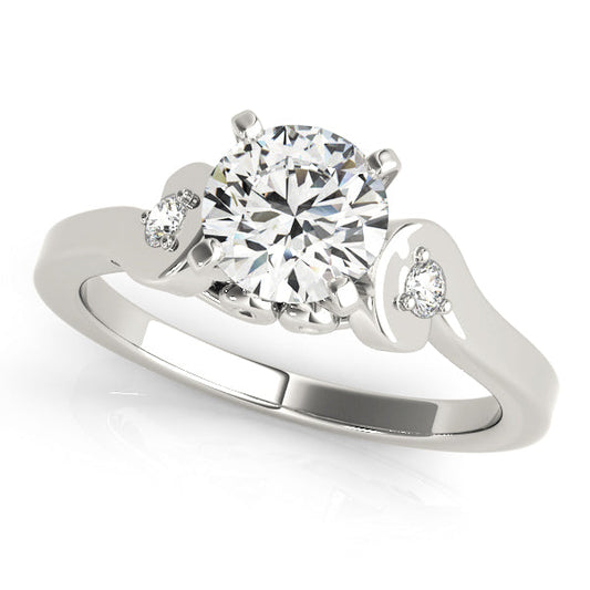 Lab-Grown Diamond 3-Stone Halo Engagement Ring For Women