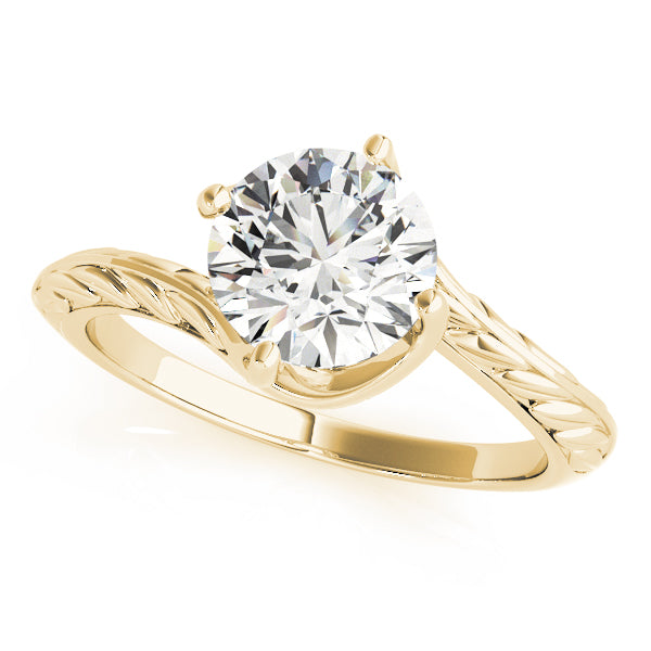 IGI Lab-Grown Round Cut Diamond Twisted Solitaire  Engagement Ring Gift for Her.