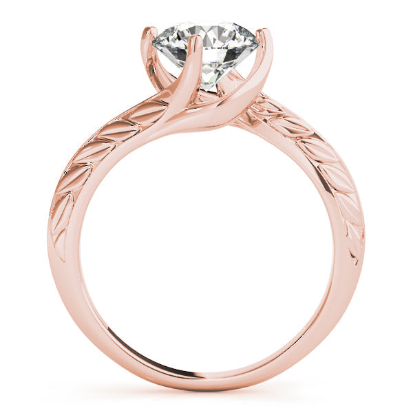 IGI Lab-Grown Round Cut Diamond Twisted Solitaire  Engagement Ring Gift for Her.