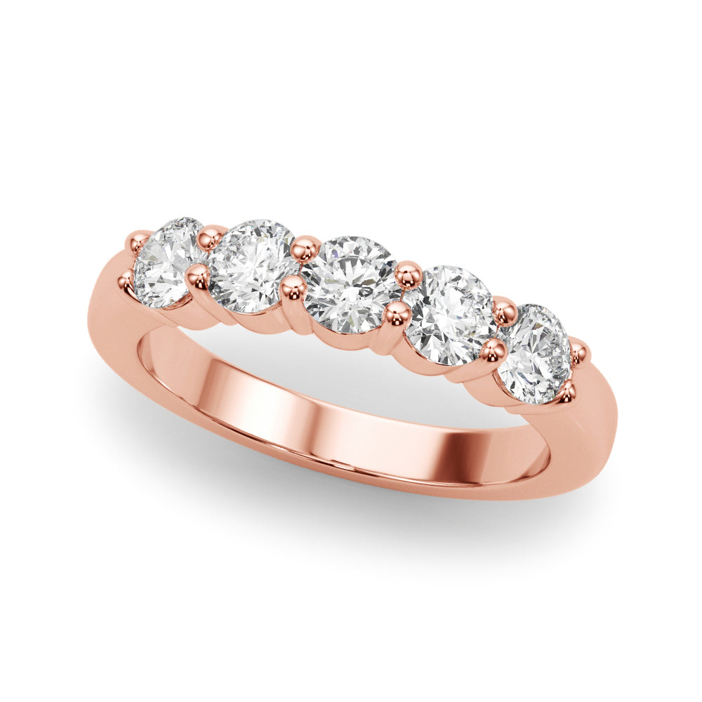 5-Stone Lab-Grown Diamond Ring Ð Timeless Symbol of Love with Brilliant DE Color, VVS Clarity Diamonds in an Elegant Shared U-Prong Setting