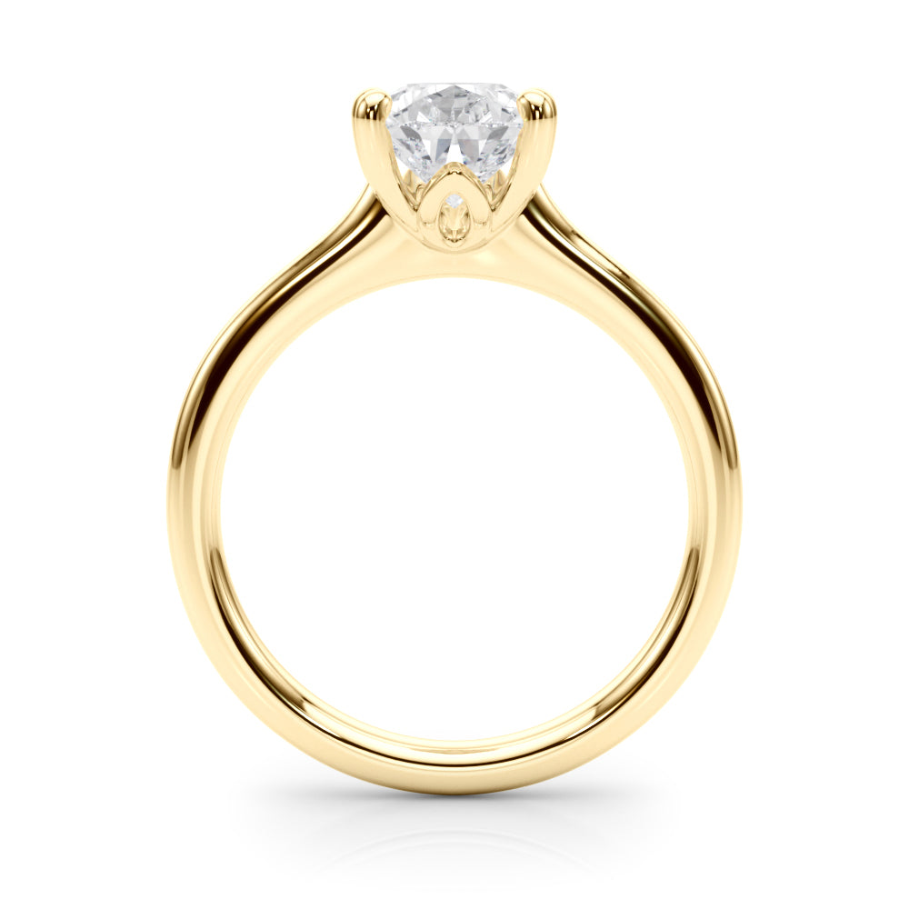 IGI Lab-Grown Pear Diamond 5 Claw Solitaire Engagement Ring, D Color VVS Clarity