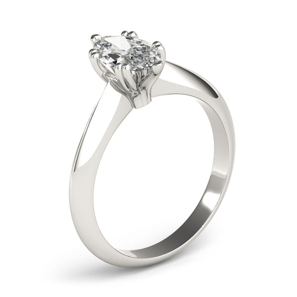 IGI Lab-Grown Marquise Cut Diamond Double Prong Solitaire Engagement Ring.