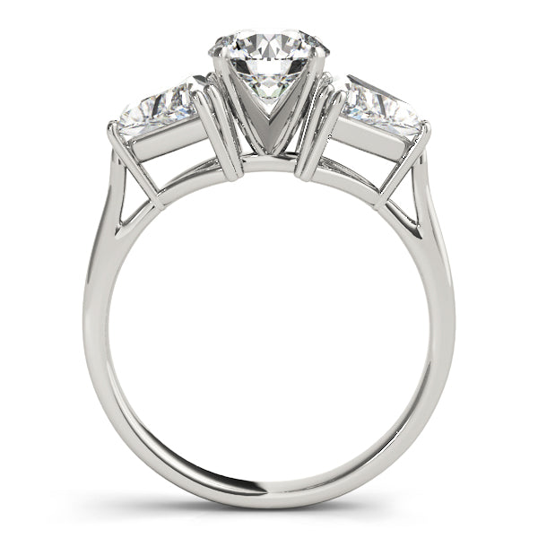 Three Stone Trillion Side Lab-Grown Diamonds Engagement Ring