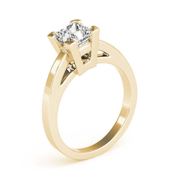 IGI Lab-Grown Princess Cut D-VVS  Diamond Solitaire V-Split Engagement Ring.