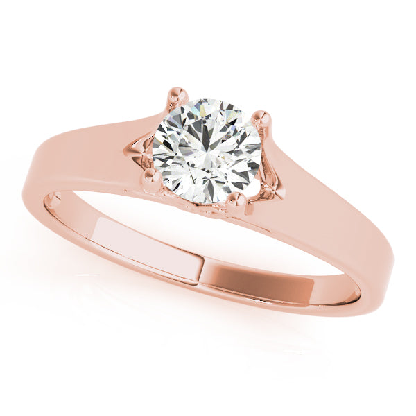 IGI Lab-Grown Round Cut Diamond Four-prong Engagement Ring Gift for Her.