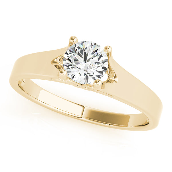 IGI Lab-Grown Round Cut Diamond Four-prong Engagement Ring Gift for Her.