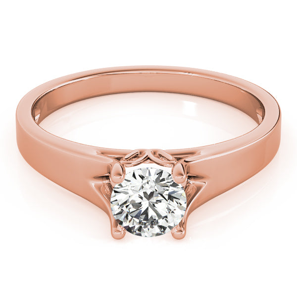 IGI Lab-Grown Round Cut Diamond Four-prong Engagement Ring Gift for Her.