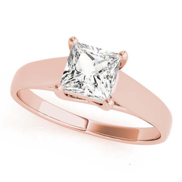 IGI Lab-Grown D-VVS Princess Cut Diamond Infinity Twist Solitaire Engagement Ring.