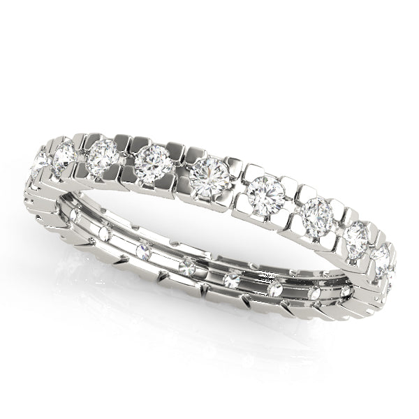 0.50-3.00ct Lab-Grown D/VVS Round Cut Diamond Box Set Full Eternity Wedding Ring.