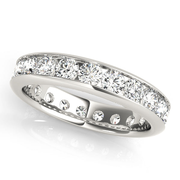 0.50-3.00ct Lab-Grown D/ VVS Round Cut Diamond Full Eternity Wedding Band.
