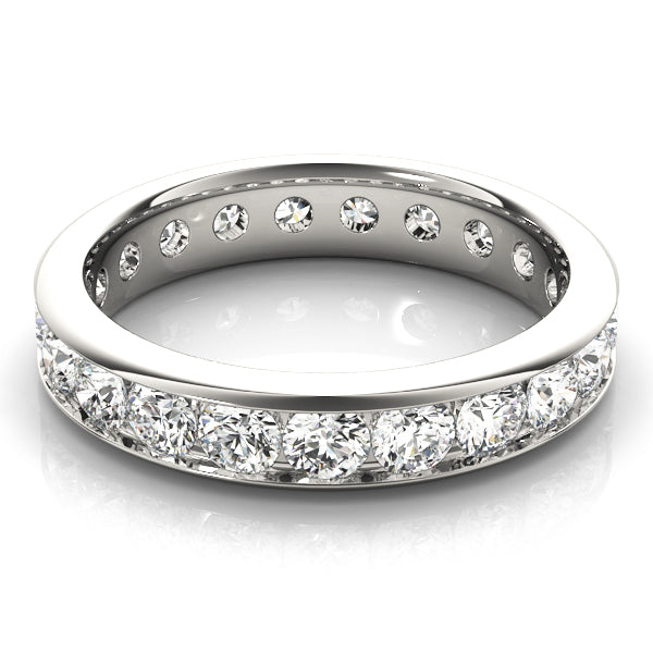 0.50-3.00ct Lab-Grown D/ VVS Round Cut Diamond Full Eternity Wedding Band.