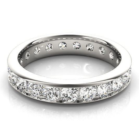 0.50-3.00ct Lab-Grown D/ VVS Round Cut Diamond Full Eternity Wedding Band.