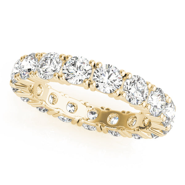 0.50-3.00ct Lab-Grown Round Cut Diamond 4-Prong Claw Set Full Eternity D/VVS Wedding Ring.