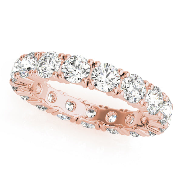 0.50-3.00ct Lab-Grown Round Cut Diamond 4-Prong Claw Set Full Eternity D/VVS Wedding Ring.
