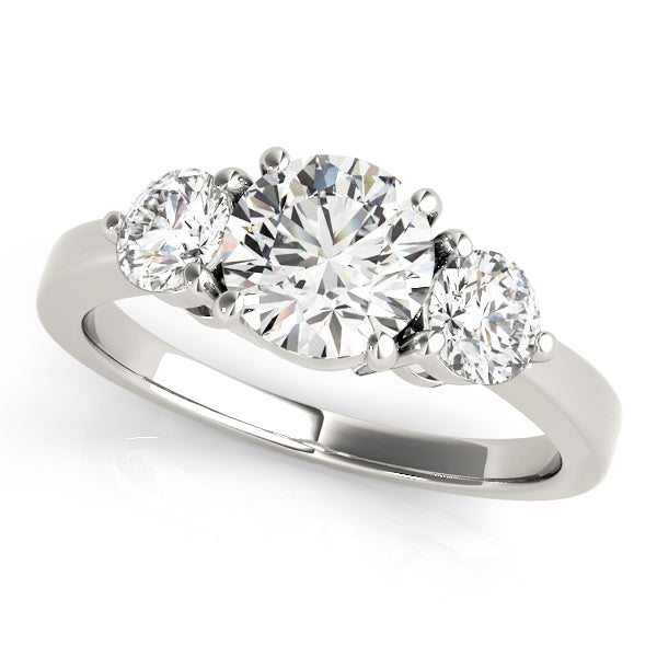 Lab-Grown Three-Stone Round Cut Diamond Engagement Ring Available in 0.50-2.00Ct