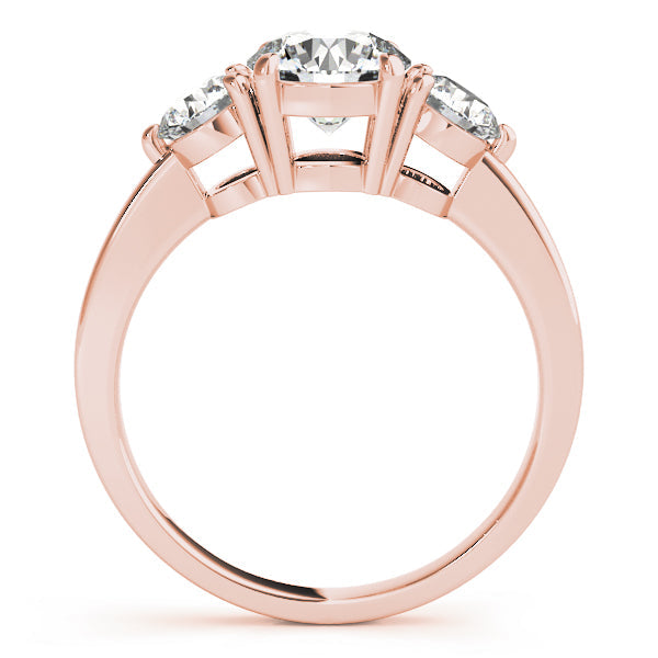 Lab-Grown Three-Stone Round Cut Diamond Engagement Ring Available in 0.50-2.00Ct