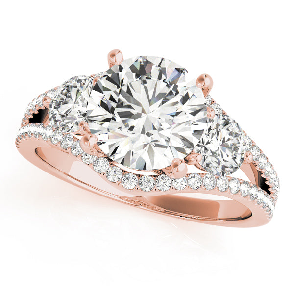 Lab Grown 3 Stone Diamonds Prong Setting Engagement