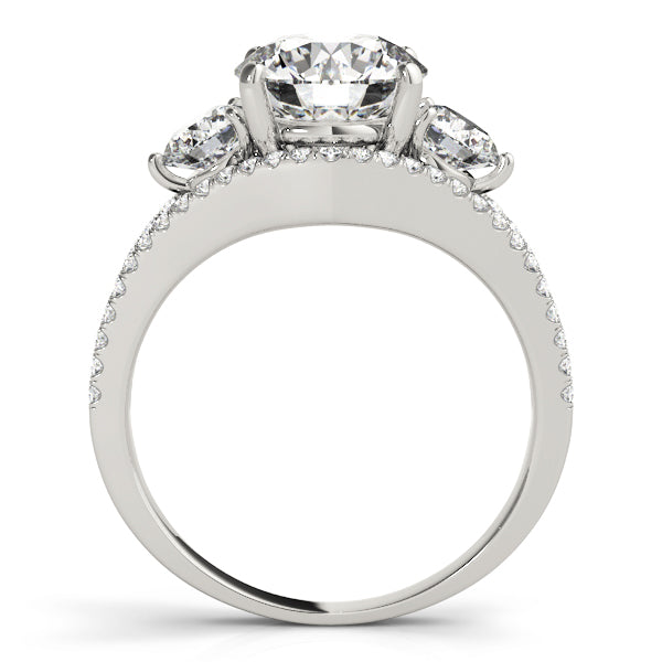 Lab Grown 3 Stone Diamonds Prong Setting Engagement