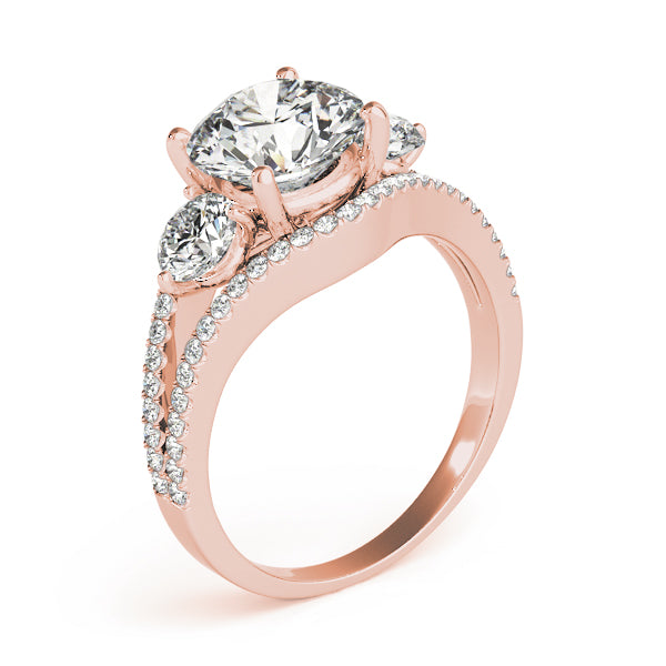 Lab Grown 3 Stone Diamonds Prong Setting Engagement