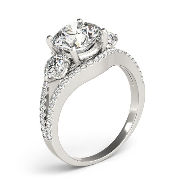 Lab Grown 3 Stone Diamonds Prong Setting Engagement