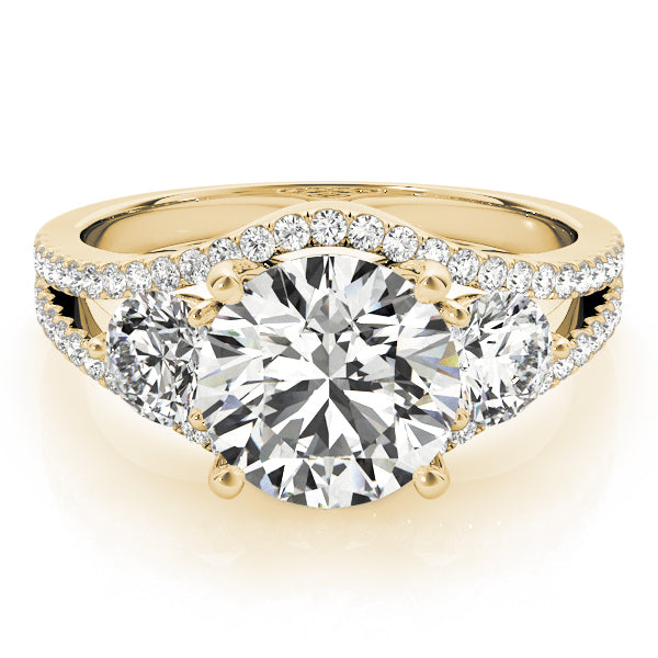 Lab Grown 3 Stone Diamonds Prong Setting Engagement
