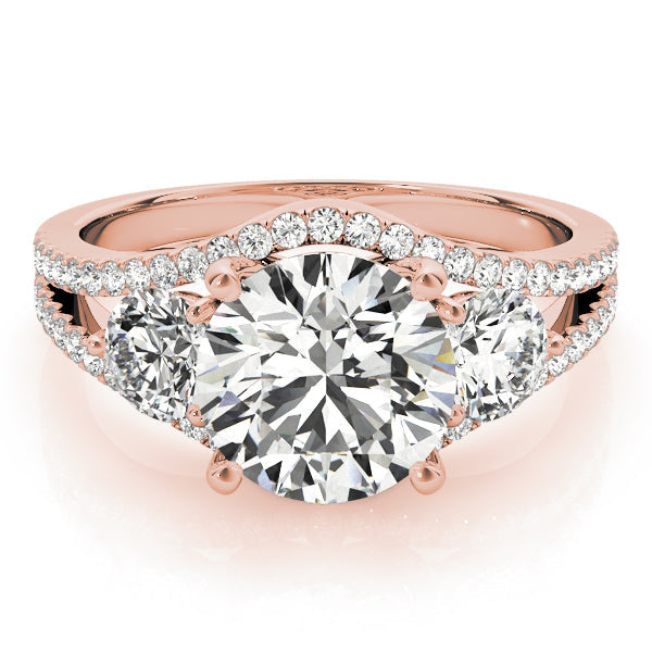 Lab Grown 3 Stone Diamonds Prong Setting Engagement