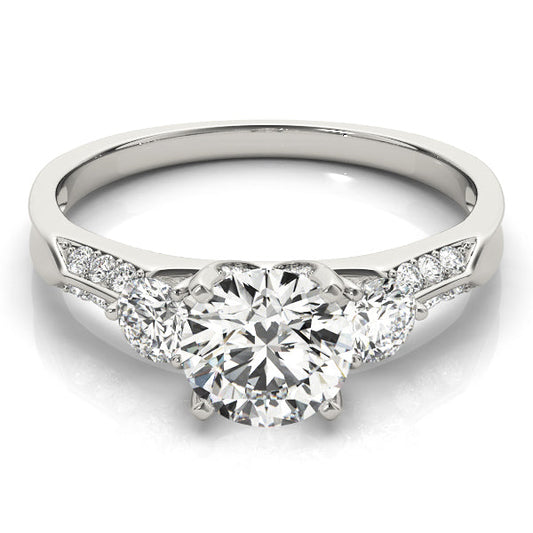 Lab-Grown Three Stone Diamond Engagement Ring